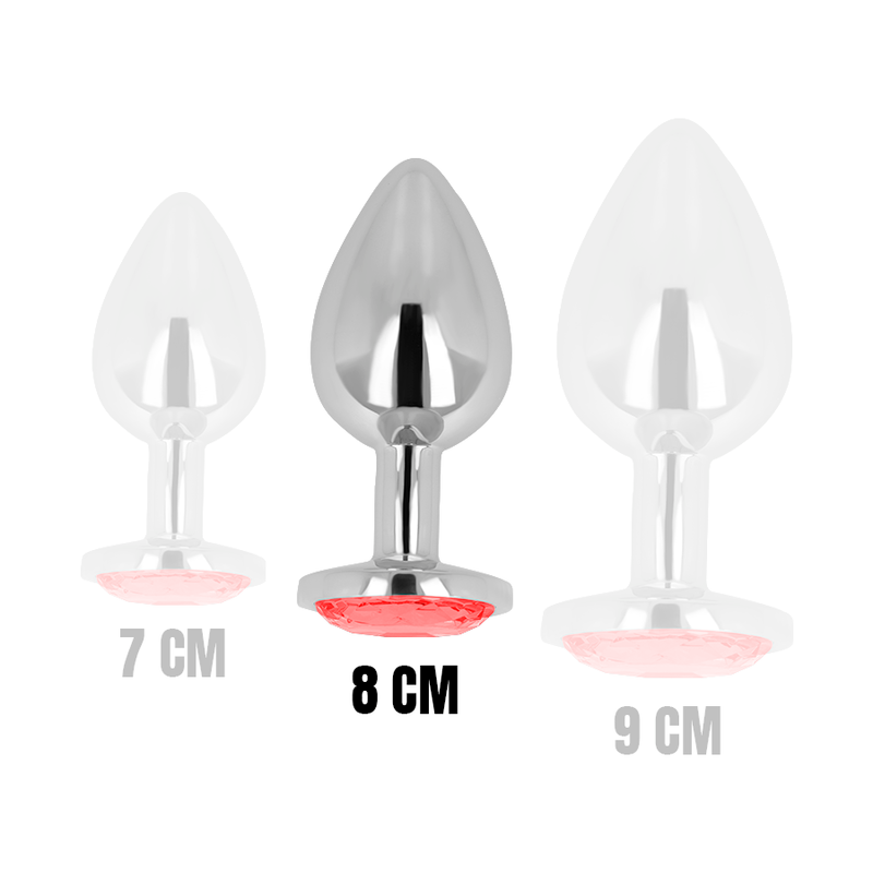 Ohmama Anal Plug With Red Crystal 8 Cm | Niks.fi verkkokauppa