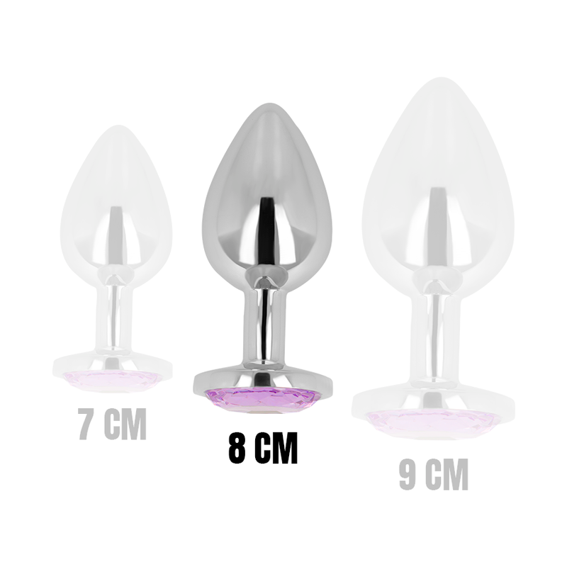 Ohmama Anal Plug With Violet Crystal 8 Cm | Niks.fi verkkokauppa