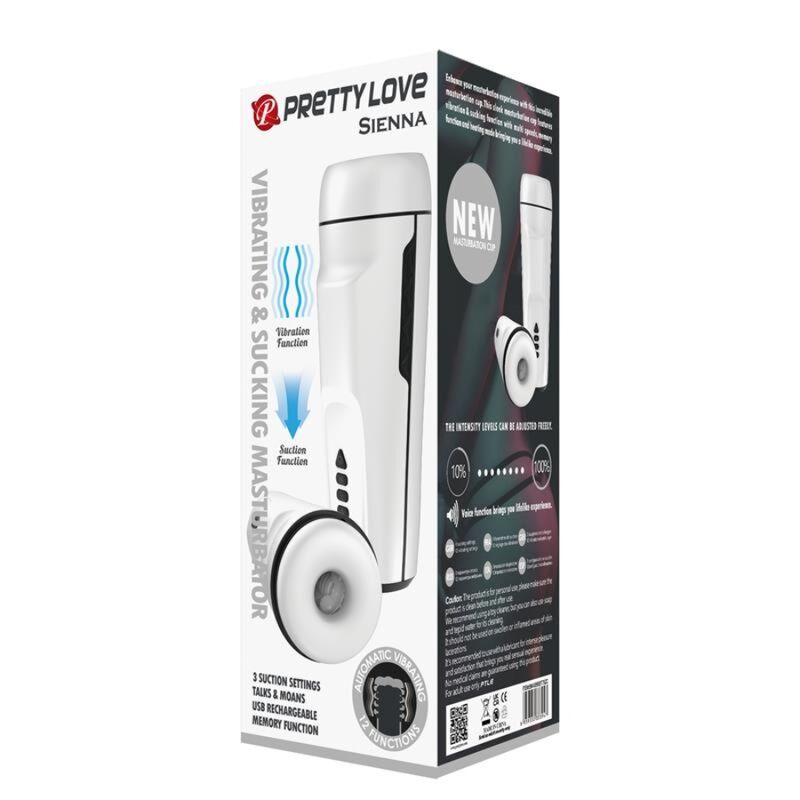 Pretty Love Sienna Male Masturbator With Vibration. Voice And Suction | Niks.fi verkkokauppa