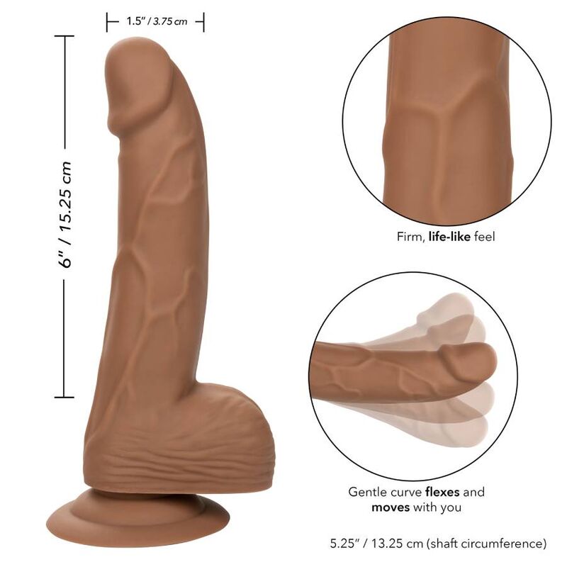 Calexotics Silicone Studs 15.24 Cm Brown | Niks.fi verkkokauppa