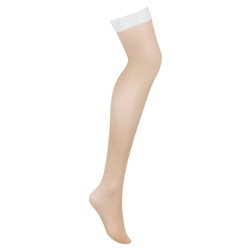 Obsessive S814 Stockings White S/M | Niks.fi verkkokauppa