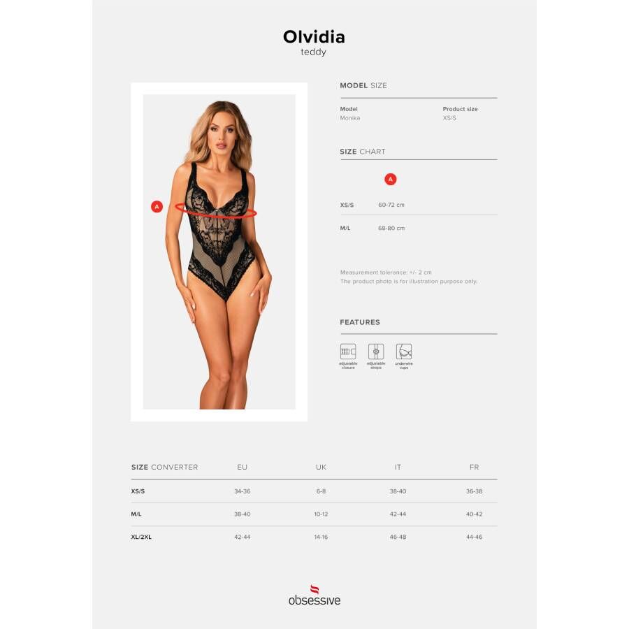 Obsessive Olvidia Teddy Xs/S | Niks.fi verkkokauppa