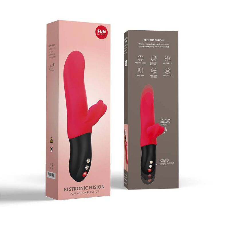 Fun Factory Bi Stronic Fusion Dual Pulsator India Red | Niks.fi verkkokauppa