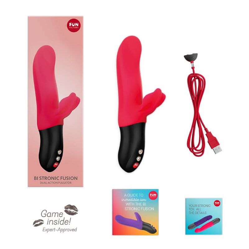 Fun Factory Bi Stronic Fusion Dual Pulsator India Red | Niks.fi verkkokauppa