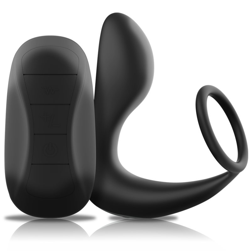 Black&Silver Remote Control Anal Massager Rechargeable Silicone Black | Niks.fi verkkokauppa