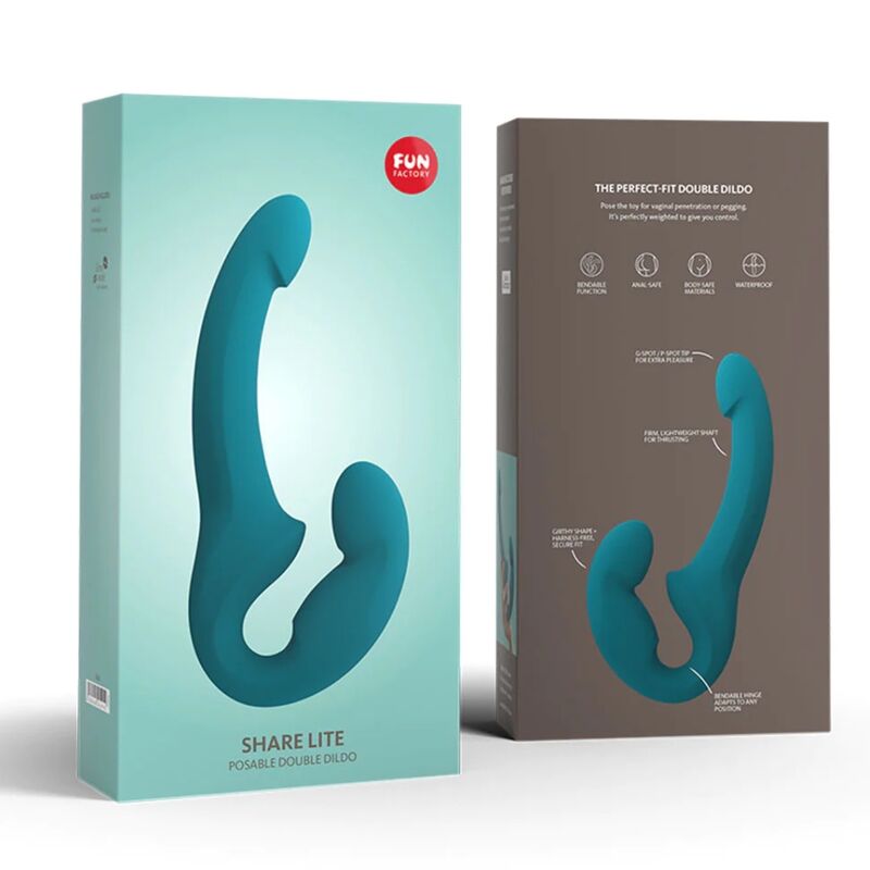 Fun Factory Share Lite Double Dildo Deep Sea Blue | Niks.fi verkkokauppa