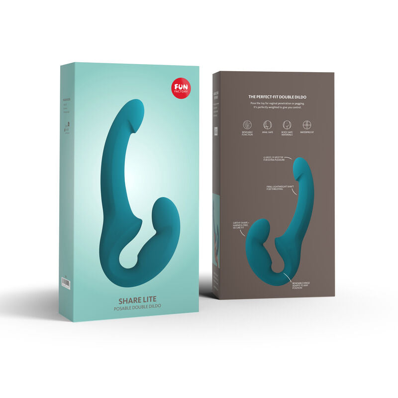Fun Factory Share Lite Double Dildo Deep Sea Blue | Niks.fi verkkokauppa