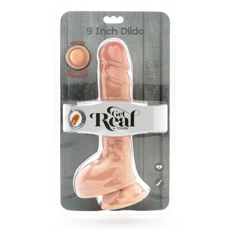 Get Real Dual Density Dildo 25,5 Cm Balls Skin | Niks.fi verkkokauppa