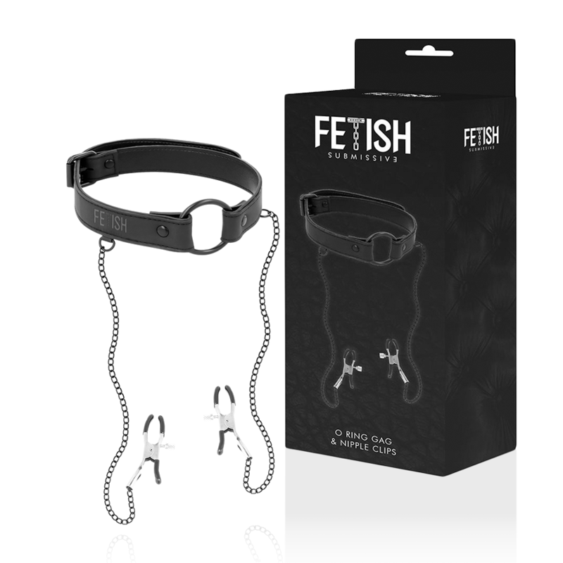 Fetish Submissive Gag Ring With Nipple Clamps | Niks.fi verkkokauppa