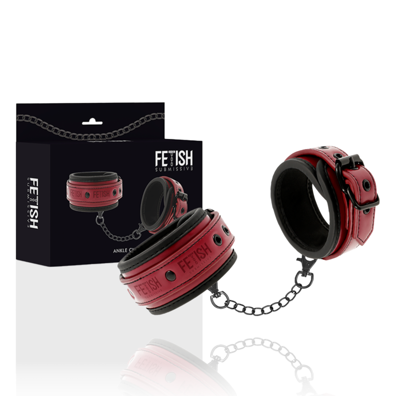 Fetish Submissive Dark Room Vegan Leather Ankle Handcuffs With Neoprene Lining | Niks.fi verkkokauppa