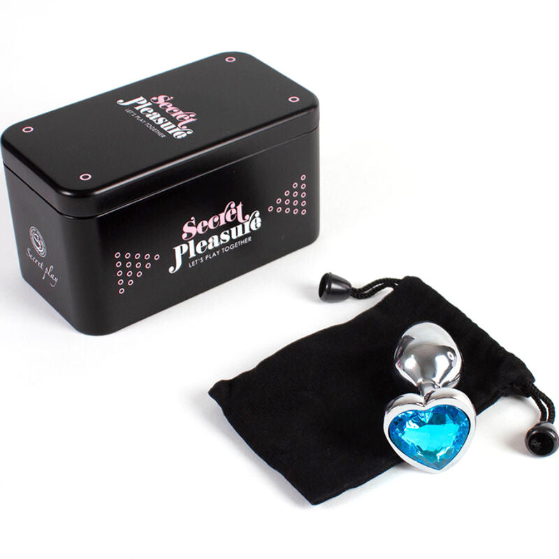 Secretplay Metal Butt Plug Blue Heart Small Size 7 Cm | Niks.fi verkkokauppa