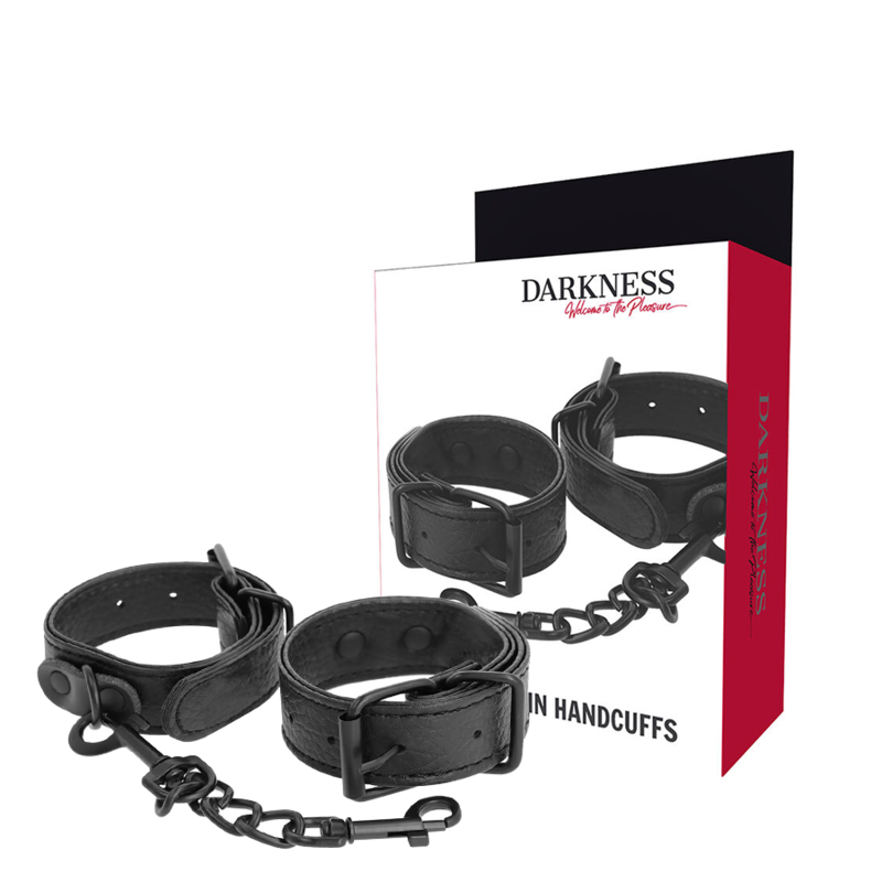 Darkness Wide Thin Textured Handcuffs | Niks.fi verkkokauppa