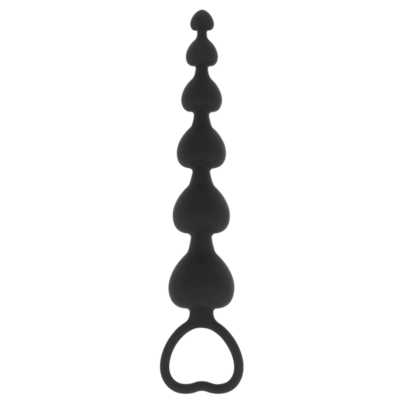 Black&Silver Mila Anal Chain Of Hearts 18 Cm | Niks.fi verkkokauppa