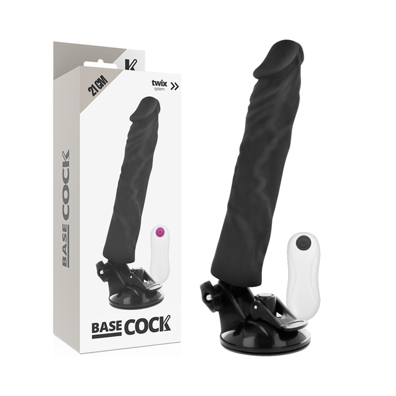 Basecock Realistic Vibrator Remote Control Black 21 Cm O- 4 Cm | Niks.fi verkkokauppa