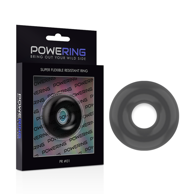 Powering Super Flexible And Resistant Penis Ring 3.5Cm Black | Niks.fi verkkokauppa