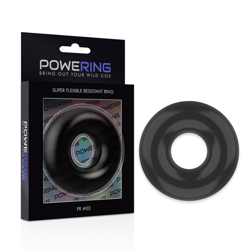 Powering Super Flexible And Resistant Penis Ring 5Cm Pr03 Black | Niks.fi verkkokauppa