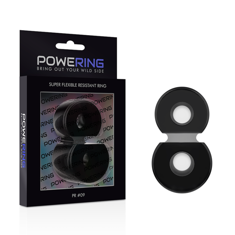Powering Super Flexible And Resistant Double Penis Ring Pr09 Black | Niks.fi verkkokauppa