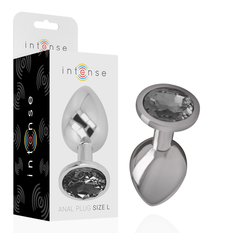 Intense Aluminum Metal Anal Plug With Black Glass Size L | Niks.fi verkkokauppa