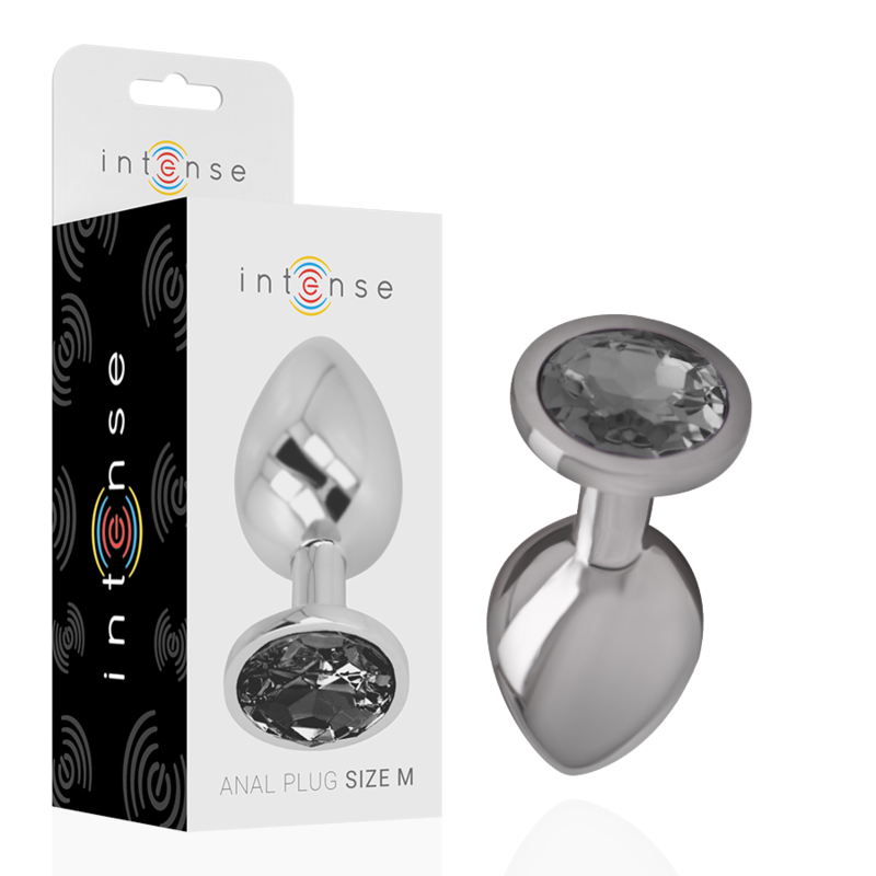 Intense Aluminum Metal Anal Plug With Black Glass Size M | Niks.fi verkkokauppa