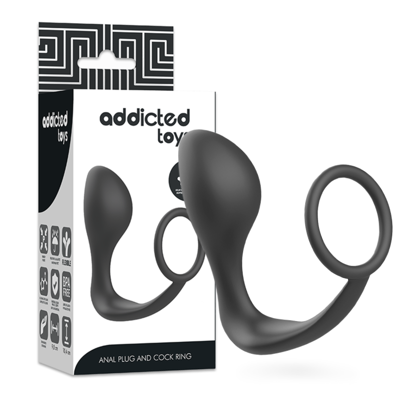 Addicted Toys Anal Plug With Black Silicone Ring | Niks.fi verkkokauppa