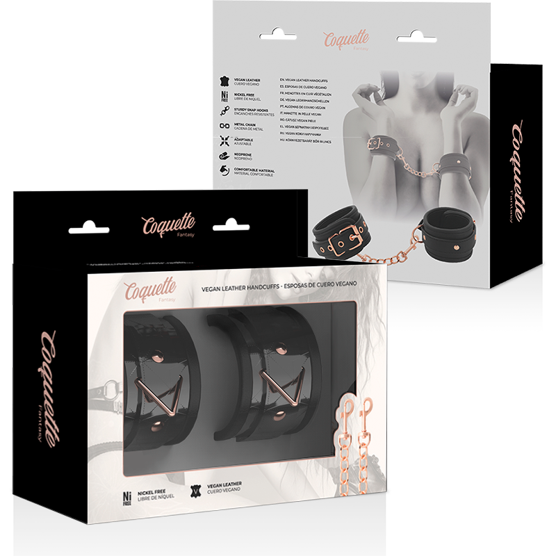 Coquette Chic Desire Black Edition Handcuffs With Neoprene Lining | Niks.fi verkkokauppa