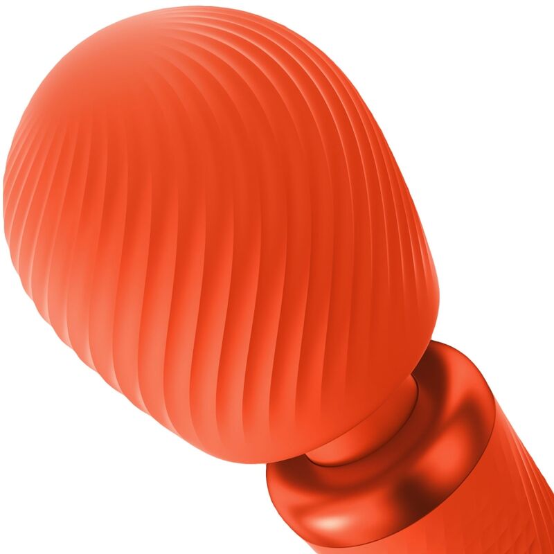Fun Factory Vim Silicone Rechargeable Vibrating Weighted Rumble Wand Sunrise Orange | Niks.fi verkkokauppa