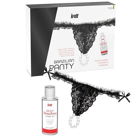 Intt Releases Brazilian Black Panty With Pearls And Lubricant Gel 50 Ml | Niks.fi verkkokauppa