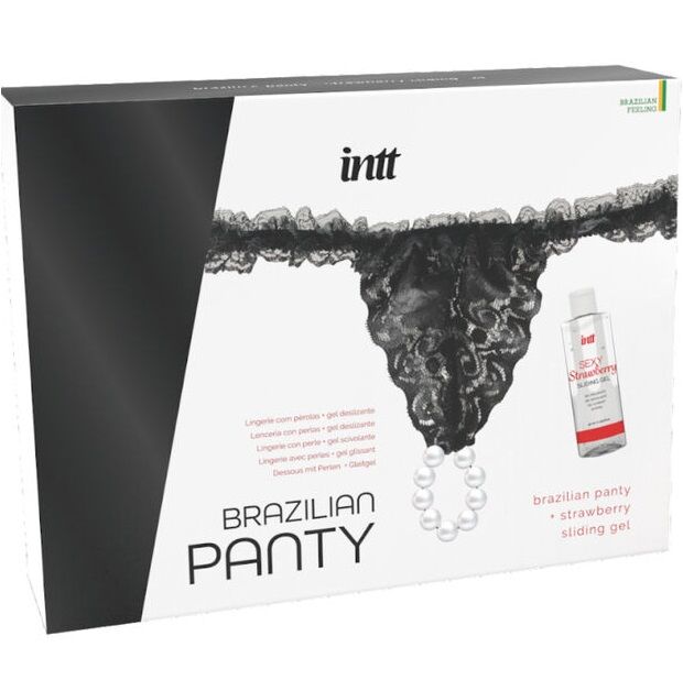 Intt Releases Brazilian Black Panty With Pearls And Lubricant Gel 50 Ml | Niks.fi verkkokauppa