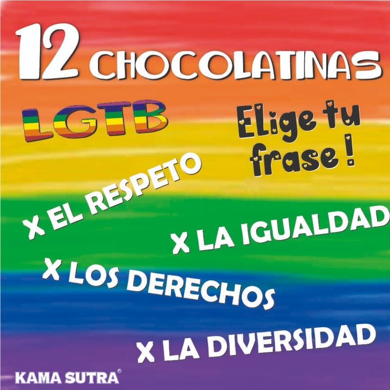 Pride Box Of 12 Chocolate Bars With The Lgbt Flag | Niks.fi verkkokauppa