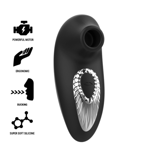 Black&Silver Drake Deluxe Sucking Vibe Rechargeable Silicone Black | Niks.fi verkkokauppa