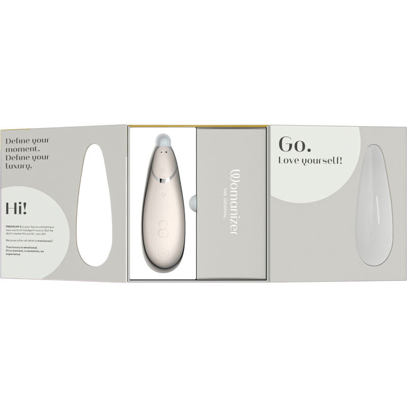 Womanizer Premium 2 Clitoral Stimulator Warm Gray | Niks.fi verkkokauppa