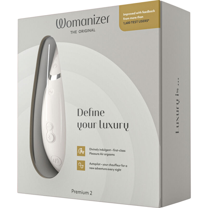 Womanizer Premium 2 Clitoral Stimulator Warm Gray | Niks.fi verkkokauppa