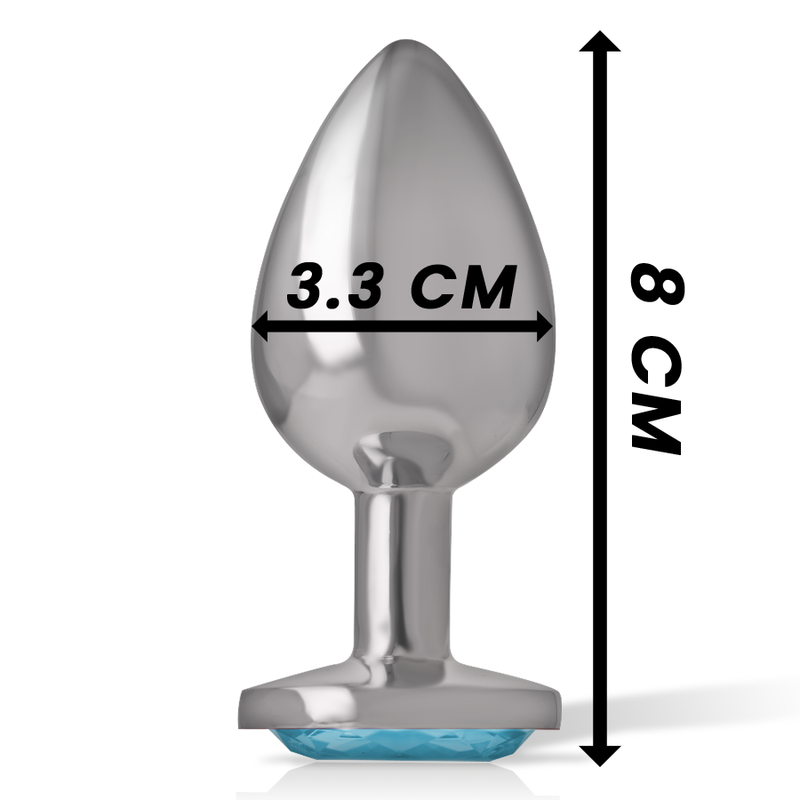 Intense Aluminum Metal Anal Plug Blue Heart Size M | Niks.fi verkkokauppa