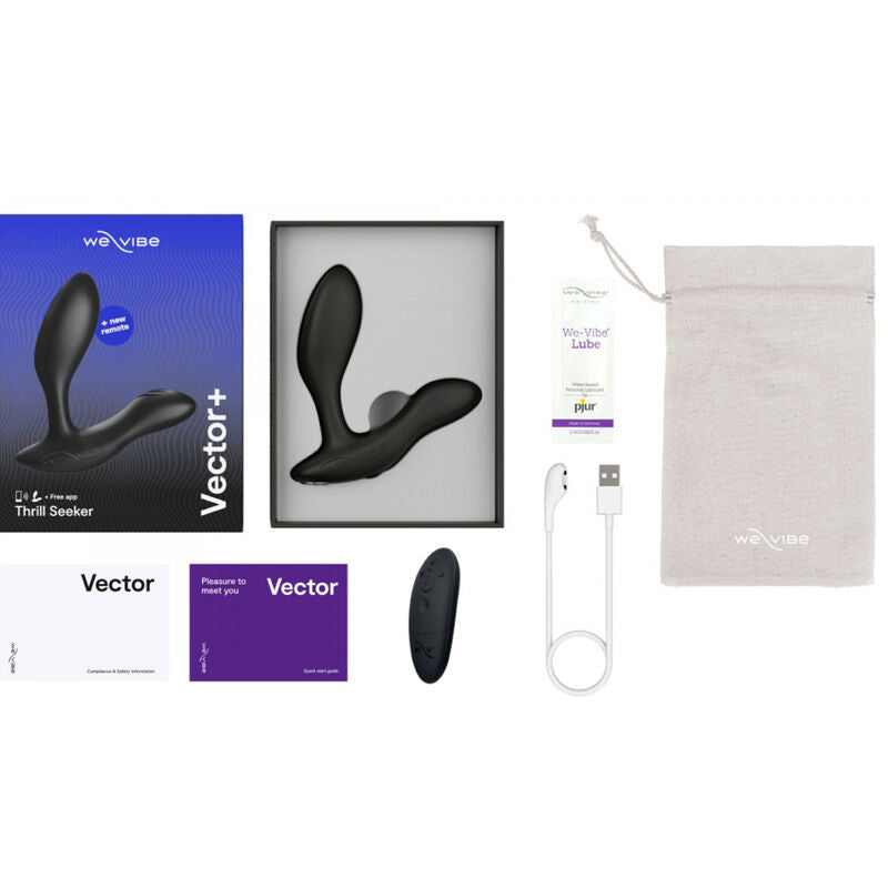 We-Vibe Vector+ Black Prostate Massager | Niks.fi verkkokauppa