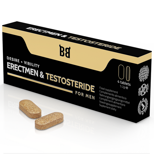 Black Bull Erectmen & Testosteride Power And Testosterone For Men 4 Capsules | Niks.fi verkkokauppa