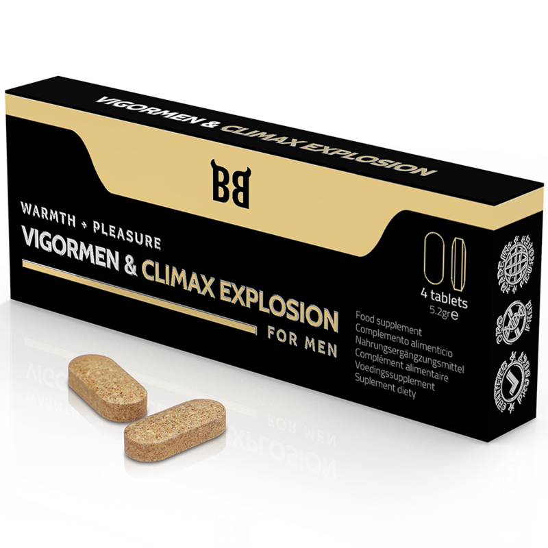 Black Bull Vigormen & Climax Explosion Greater Pleasure For Men 4 Capsules | Niks.fi verkkokauppa