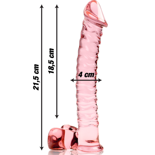 Nebula Dildo Borosilikaattilasi Vaaleanpunainen 21.5 Cm -O- 4 Cm | Niks.fi verkkokauppa