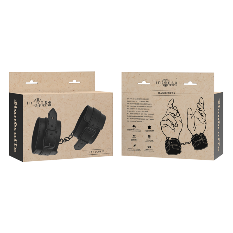Intensefetish Vegan Leather Handcuffs | Niks.fi verkkokauppa