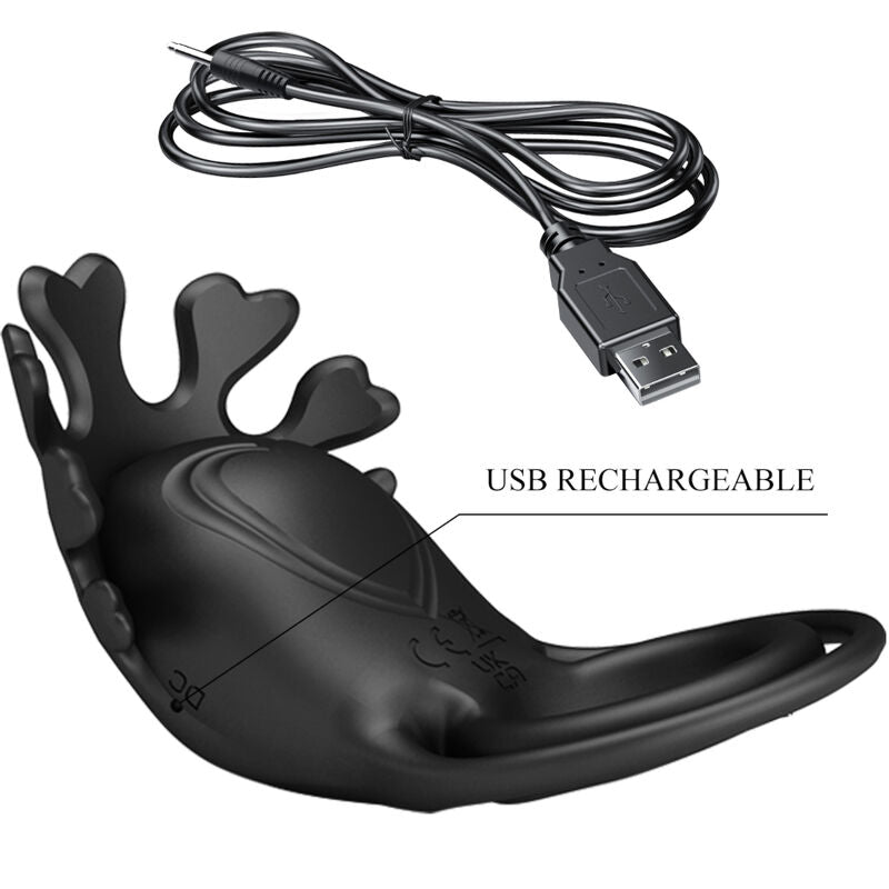 Pretty Love Ruben Vibrator Ring 7 Vibrations Black Silicone | Niks.fi verkkokauppa