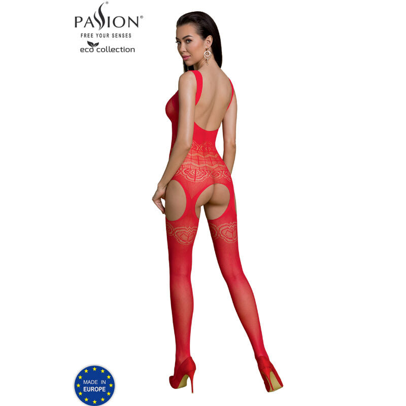 Passion Eco Collection Bodystocking Eco Bs005 Red | Niks.fi verkkokauppa