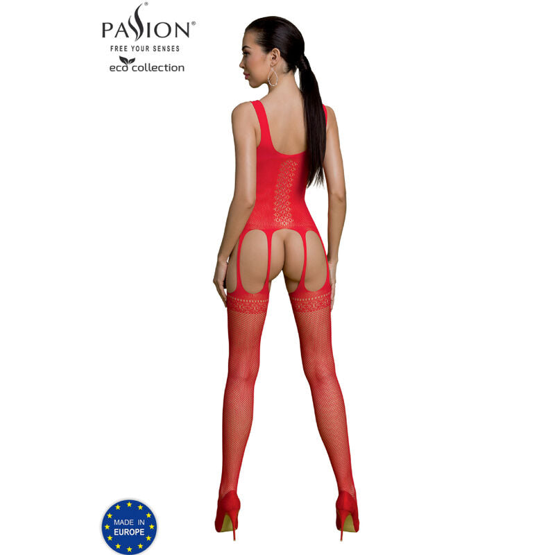 Passion Eco Collection Bodystocking Eco Bs007 Red | Niks.fi verkkokauppa