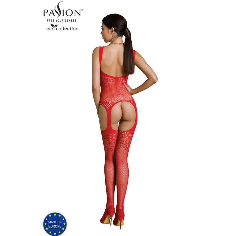 Passion Eco Collection Bodystocking Eco Bs008 Red | Niks.fi verkkokauppa