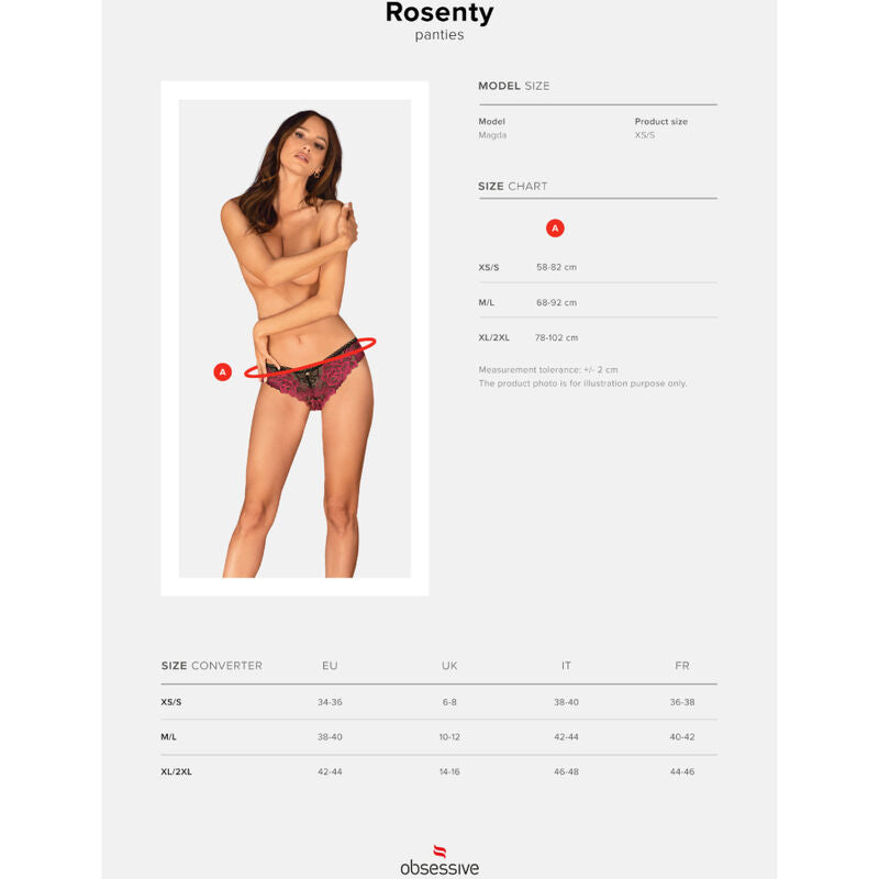Obsessive Rosenty Panties Xs/S | Niks.fi verkkokauppa