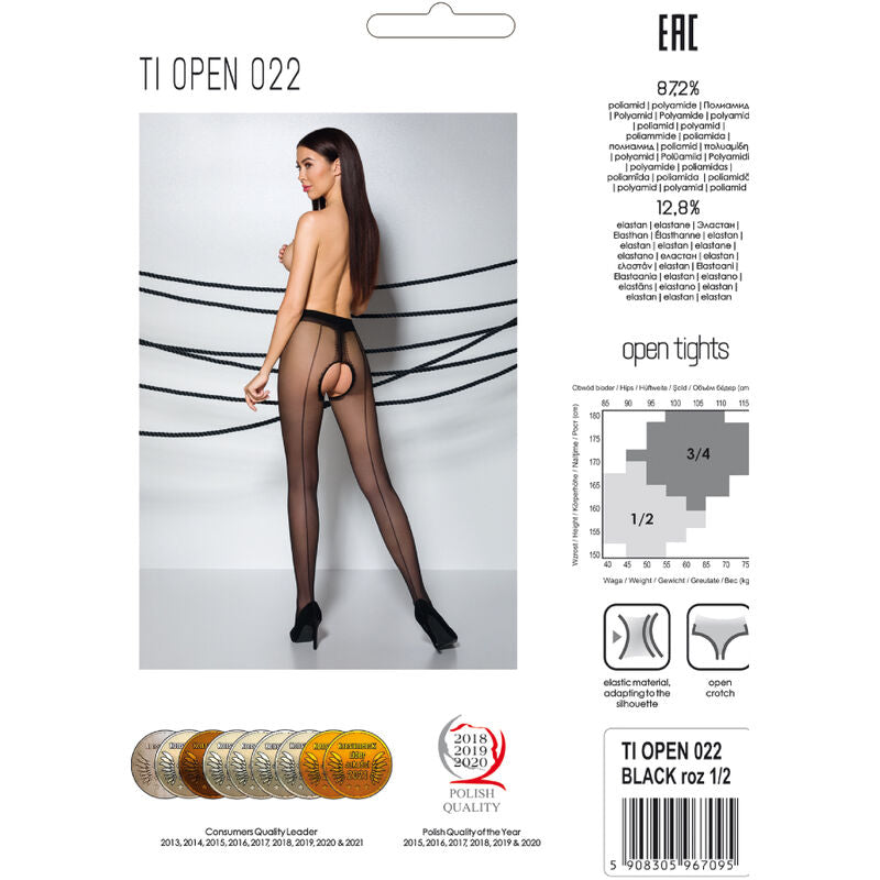 Passion Tiopen 022 Black Tights 1/2 20 Den | Niks.fi verkkokauppa