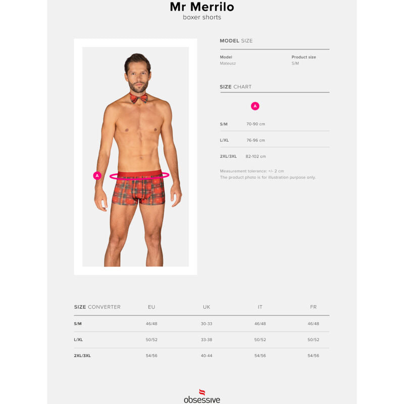 Obsessive Ms Merrilo Boxer Shorts & Bow Tie Xxl/Xxxl | Niks.fi verkkokauppa