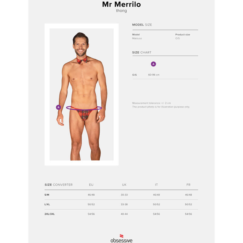 Obsessive Ms Merrilo Thong & Bow Tie One Size | Niks.fi verkkokauppa