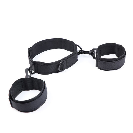 Ohmama Fetish Nylon Handcuffs And Collar | Niks.fi verkkokauppa