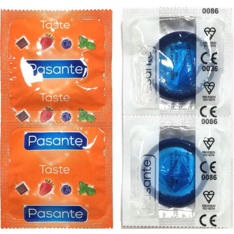 Pasante Condoms Flavor Blueberry Bag 144 Units | Niks.fi verkkokauppa