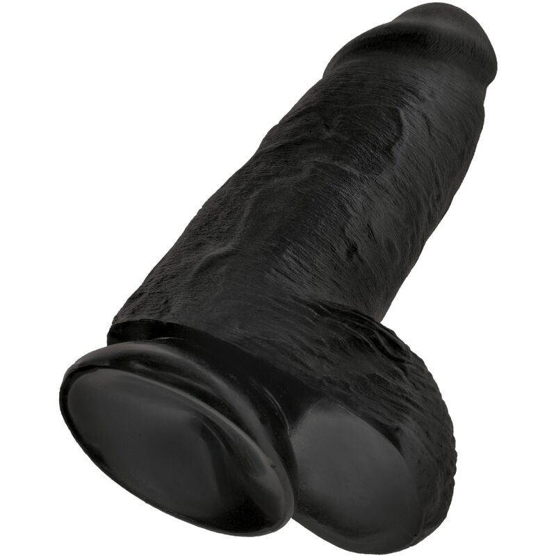 King Cock Chubby Realistic Penis 23 Cm Black | Niks.fi verkkokauppa