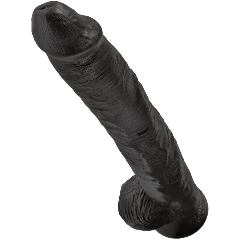 King Cock Realistic Penis With Balls 30.5 Cm Black | Niks.fi verkkokauppa